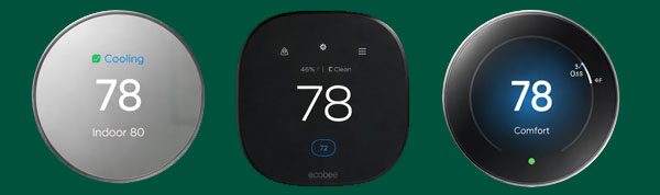 Three smart thermostats