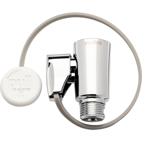 Evolve ShowerStart TSV3, a water-saving shower valve designed to conserve water by pausing the flow while maintaining the desired temperature.