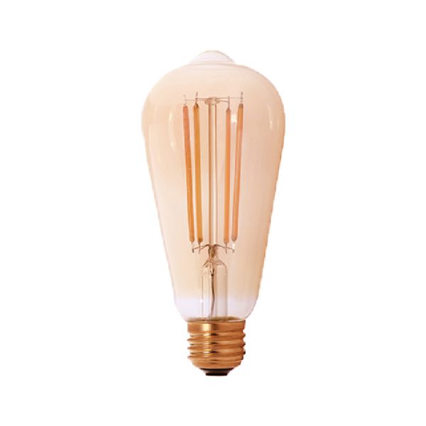 EarthTronics Vintage ST19 40W Warm White LED lightbulbs in a 4-pack on a white background