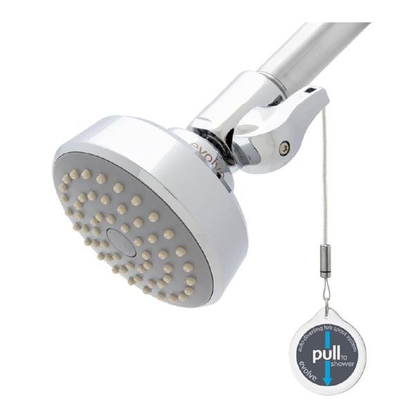 A chrome polish High Pressure Shower Head ShowerStart TSV 1.5 gpm Full Body Spray on a white background.