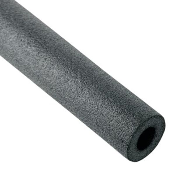 A black Simply Conserve Closed-Cell Polyethylene Hot Water Pipe on a white background.