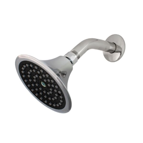 A silver Sava Spa 1.5 GPM Chrome Showerhead N2515CH on a white background.