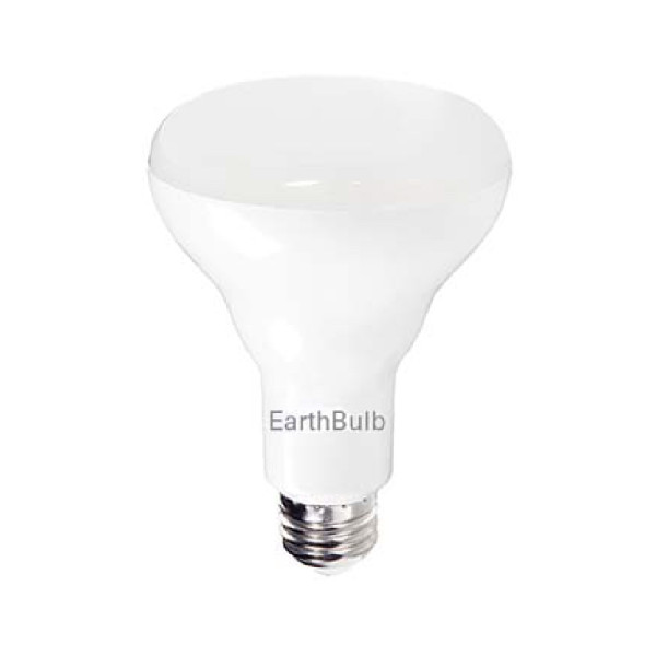 Earthbulb Floodlight BR30 Dimmable 65W Warm White LED lightbulbs in a  4-pack on a white background